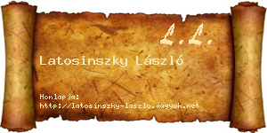 Latosinszky László névjegykártya