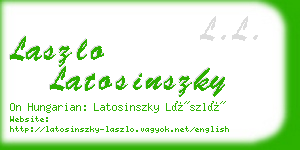 laszlo latosinszky business card